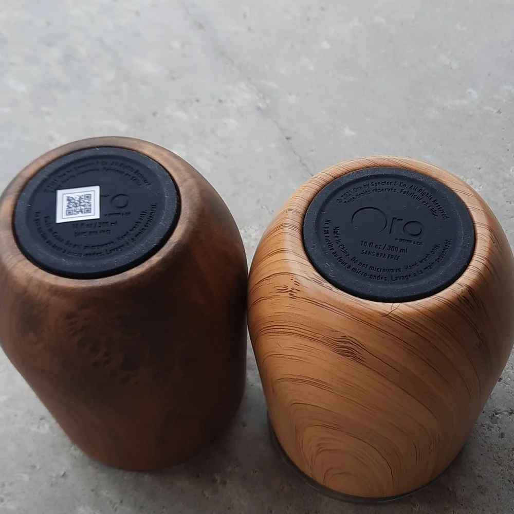 2 Gorgeous wood grain 10oz Corkcicle cups with lids🤩 - Picture 3 of 3